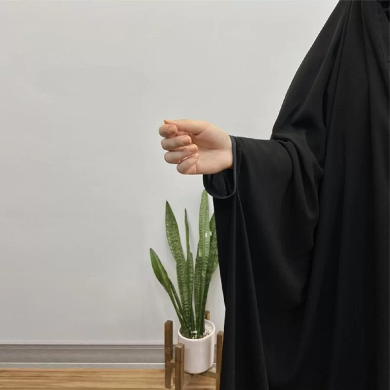 چادر مشکی کرپ رویال مدل خبرنگاری