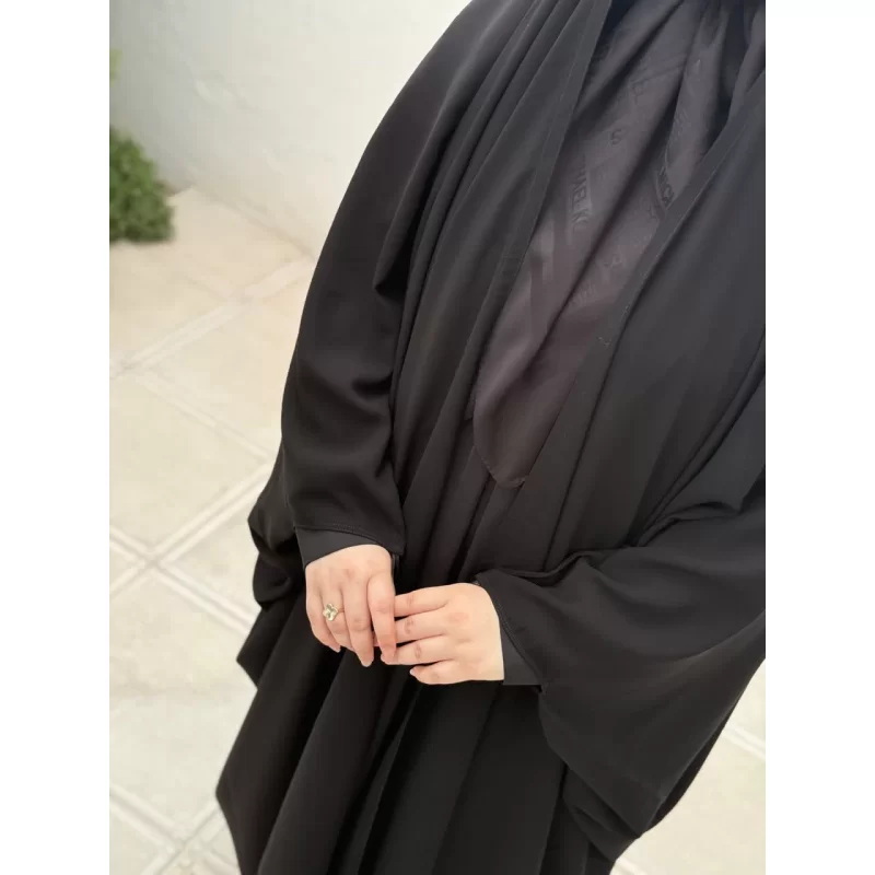 چادر مشکی کرپ پورشه کره مدل عربی اصیل
