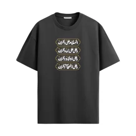 تیشرت مشکی مردانه طرح سلام بی پایان