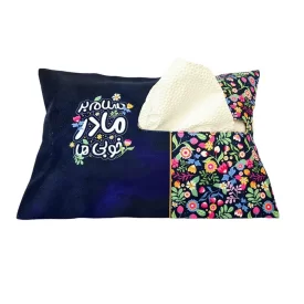 کاور دستمال کاغذی کودک فاطمیه مخمل سلام بر مادر  طرح گل کد 0457