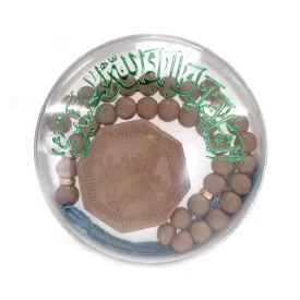 پک مهر و تسبیح باکس طلقی گرد  کد 0335