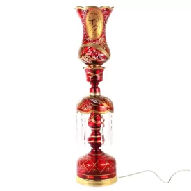 شمعدان برقی السلام علیک یا حسن المجتبی یا فاطمه ارتفاع 64 سانتیمتر رنگ قرمز کد 0945