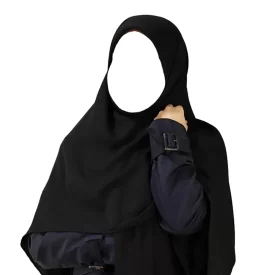 روسری دست دوز 130 ژورژت مشکی  کد 3221