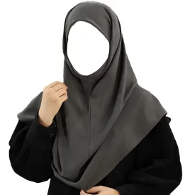 مقنعه کویتی کشدار 110 کرپ کره ای نوک مدادی سایز 29 کد 4211