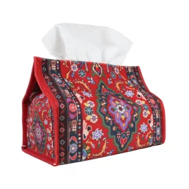 کاور دستمال کاغذی مخمل طرح فرش مدل فاران کد 0586