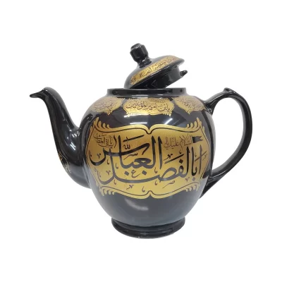 قوری هیئتی طرح اباالفضل العباس و اباعبدالله الحسین - دو نیم لیتری