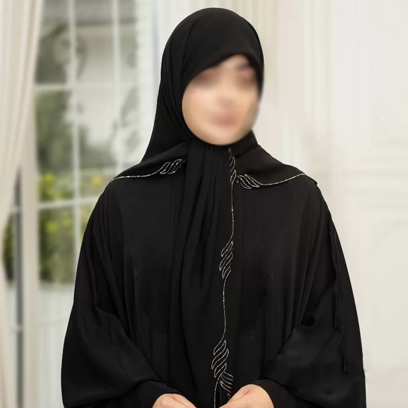 روسری مشکی کار شده کد 17239