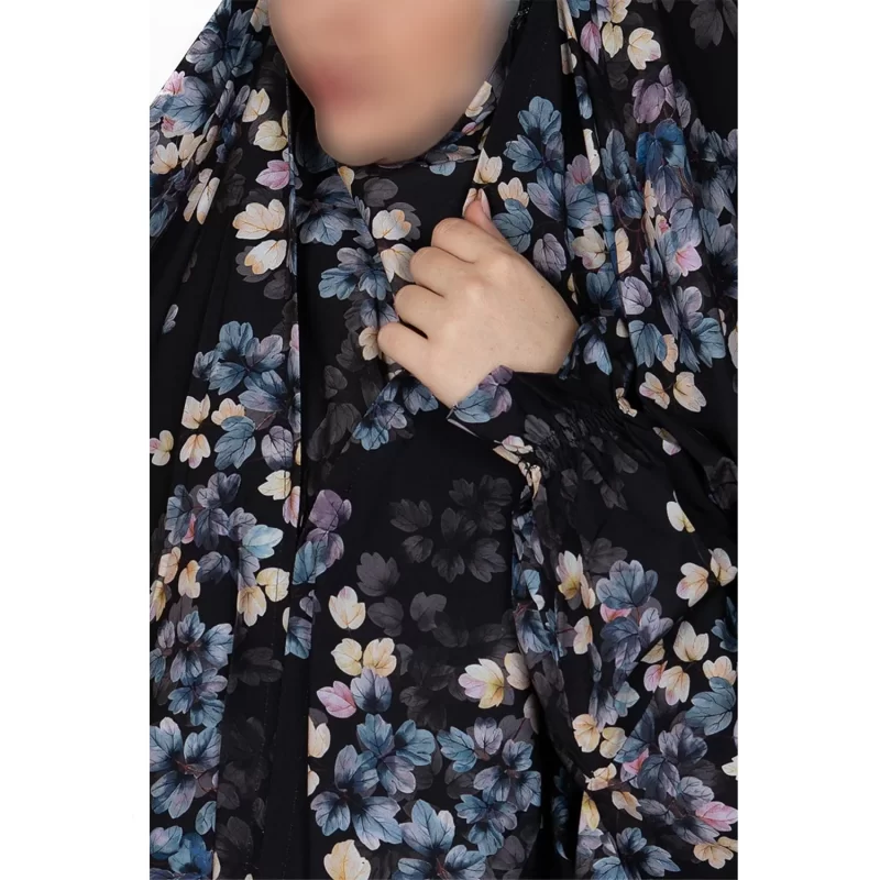 چادر رنگی میزبان مدل یاس سرمه ای