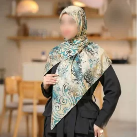 روسری نخی رنگی طرح دار کد 16344