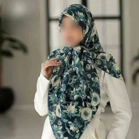 روسری نخی رنگی طرح دار کد 16331