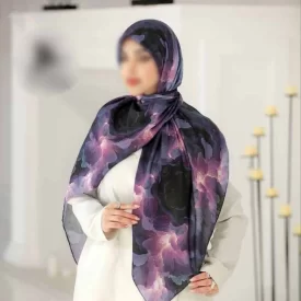 روسری نخی رنگی طرح دار کد 16386