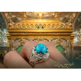  انگشتر فیروزه نیشابور اصل مردانه کد 4220