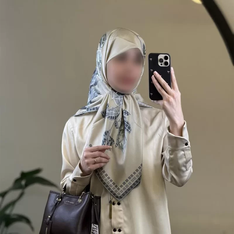 روسری ابریشم ژاکارد 