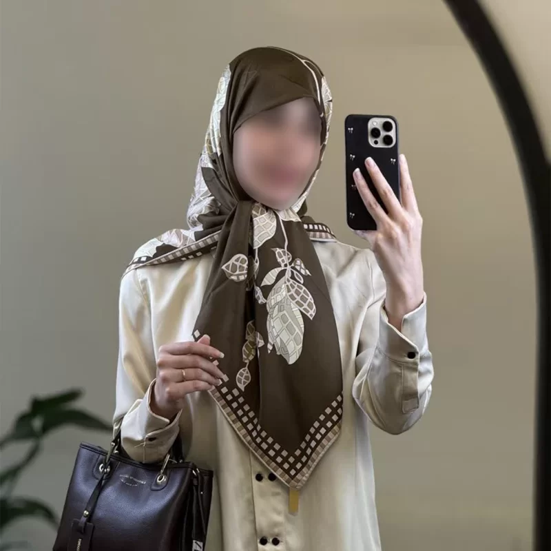 روسری ابریشم ژاکارد