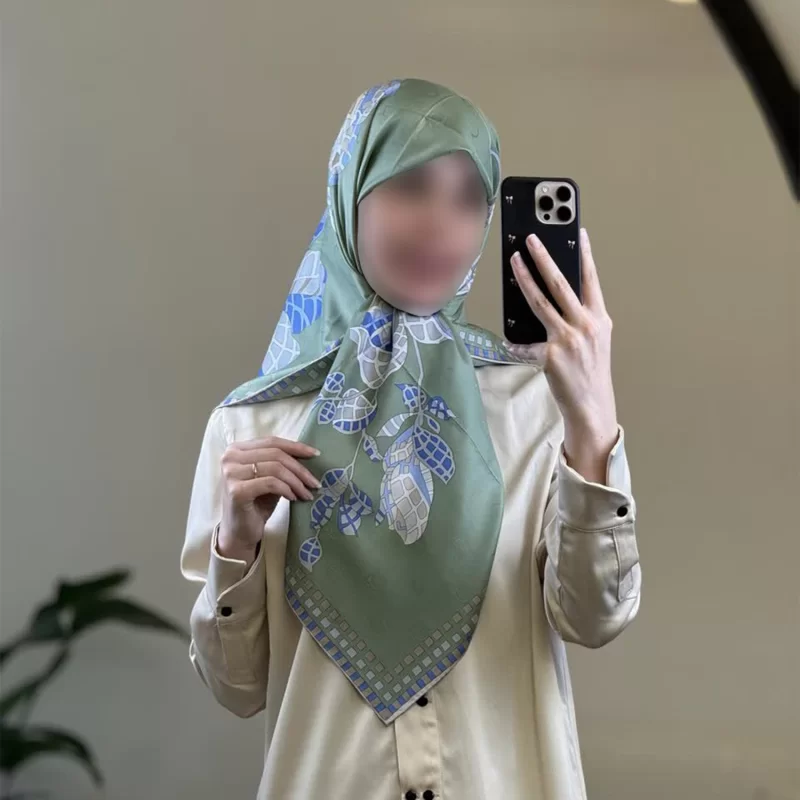 روسری ابریشم ژاکارد 