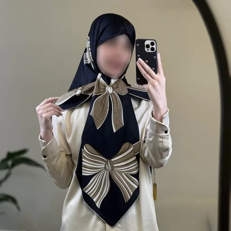 روسری ابریشم ژاکارد 