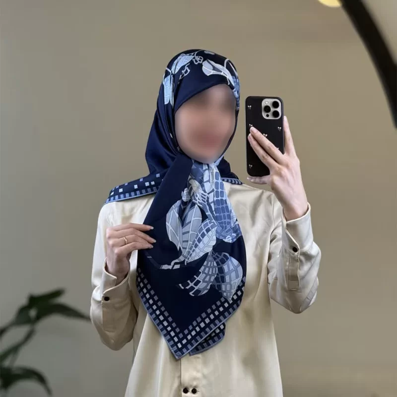 روسری ابریشم ژاکارد 