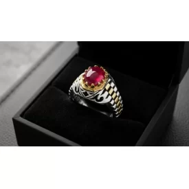 انگشتر یاقوت قرمز کد 5285