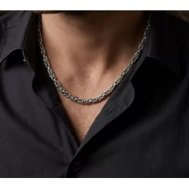 گردنبند و زنجیر نقره مردانه  کد 5796