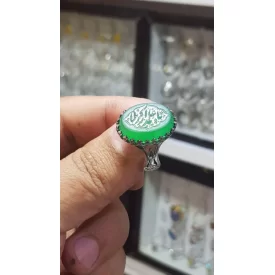 انگشتر نقره باحکاکی علمدار کربلا کد  1158
