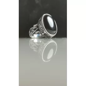 انگشتر عقیق نقش یاعلی و یافاطمه در قالب اشک و دو تا دور تاج چهار سلام زیارت عاشورا کد 1166