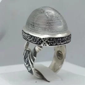 انگشتر در نجف اصل منشور نور با حکاکی کامل سوره یاسین (قلب قرآن)  کد 1788
