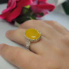 انگشتر شرف الشمس زنانه مدل گل و پیچک  کد 8108