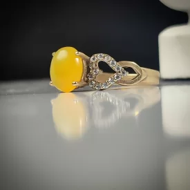 انگشتر زنانه شرف و شمس درجه یک با رکاب طلاروس عالی کد 3511