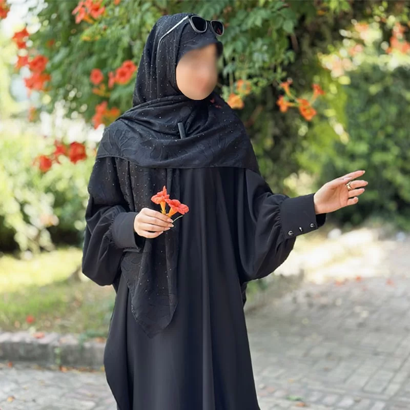 مانتو عبایی مشکی طرح الهه
