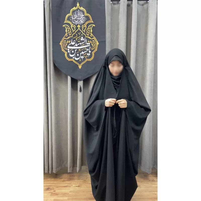 چادر عربی مشکی طرح عربی اصیل کد 1