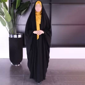 چادر عربی مشکی نگین کاری طرح باران