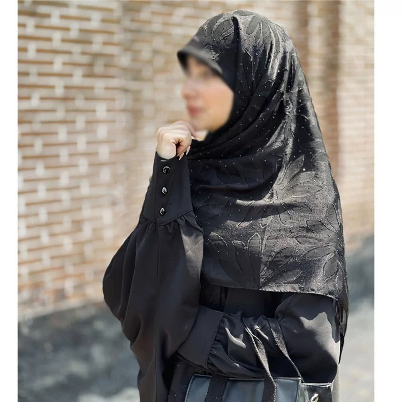 مانتو عبایی مشکی طرح الهه