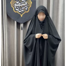 چادر عربی مشکی طرح عربی اصیل کرپ رویال کد 1