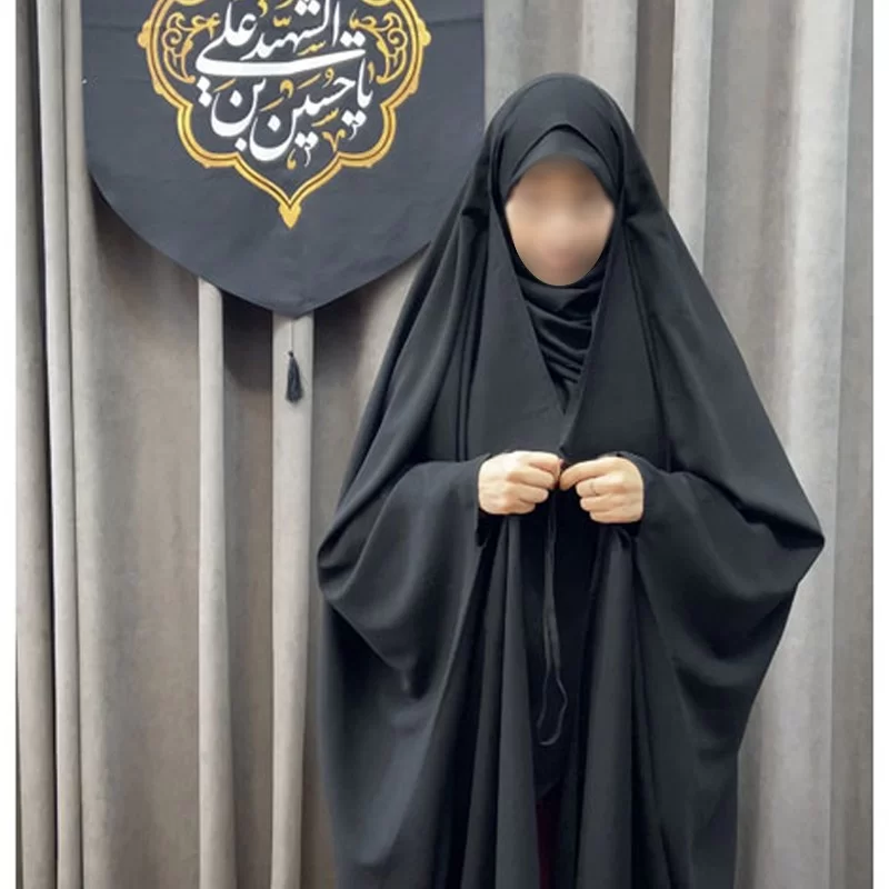 چادر عربی مشکی طرح عربی اصیل کد 1