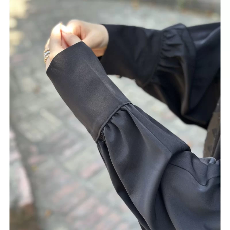 مانتو عبایی مشکی طرح الهه