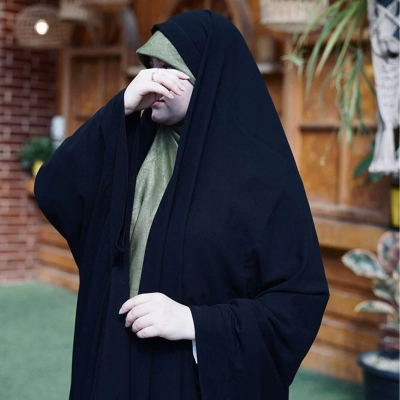 چادر کارمندی مشکی طرح یاسمین