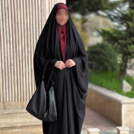 چادر عربی مشکی طرح عربی اصیل نداقطری کد 2