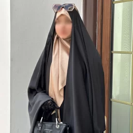 چادر عربی مشکی طرح حناین