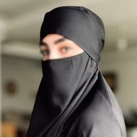 مقنعه خمار ساده مشکی