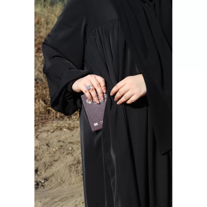 مانتو عبایی مشکی طرح اربعینی