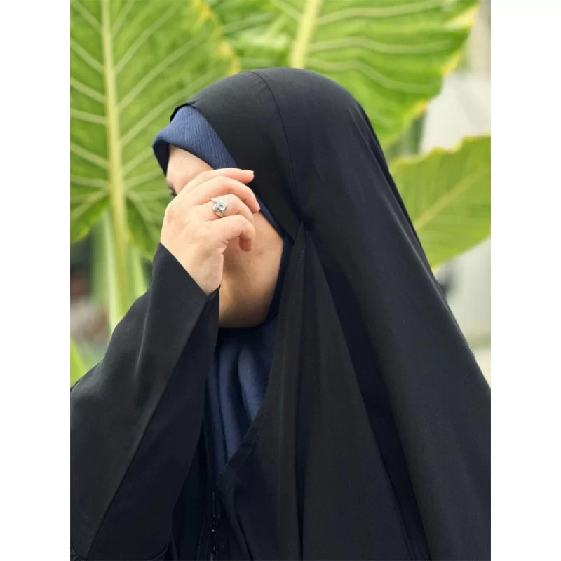 چادر لبنانی مشکی طرح صدفی