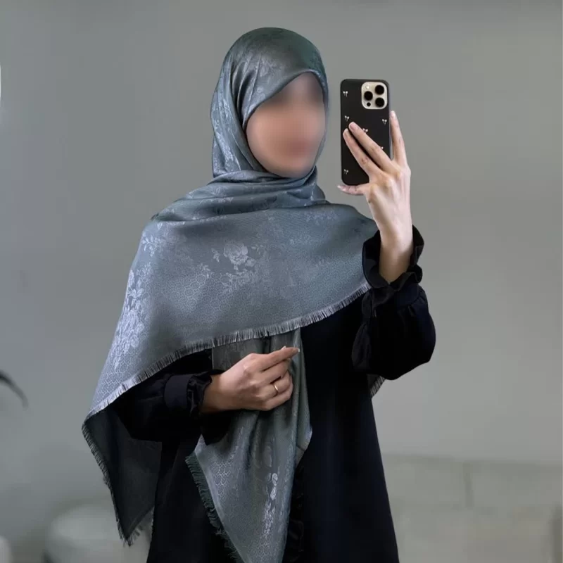 روسری نخ ژاکارد لمه 