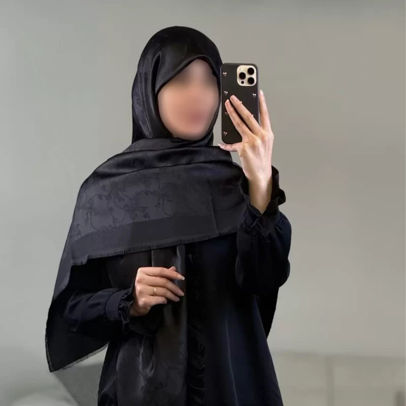 روسری نخ ژاکارد لمه 