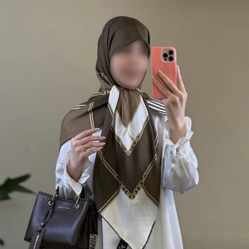 روسری ابریشم ژاکارد 