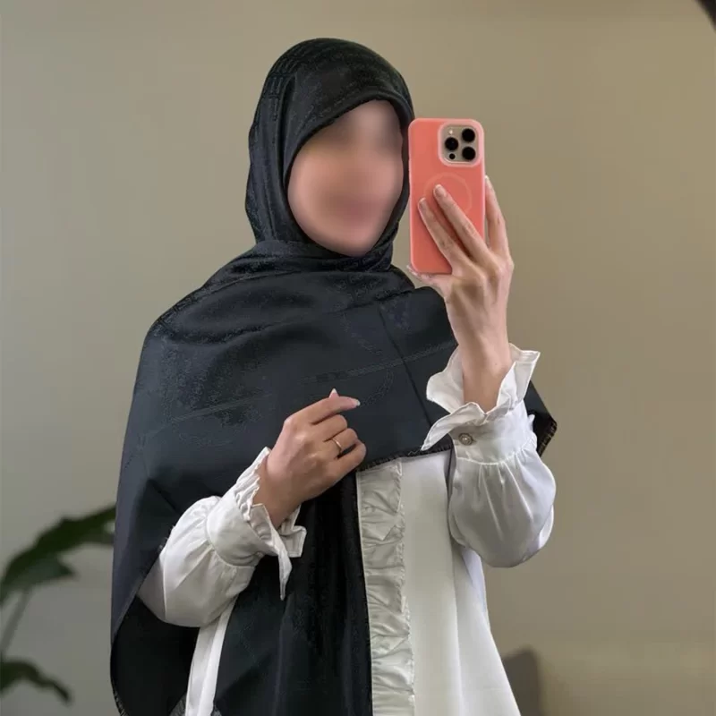 روسری نخ ژاکارد لمه 