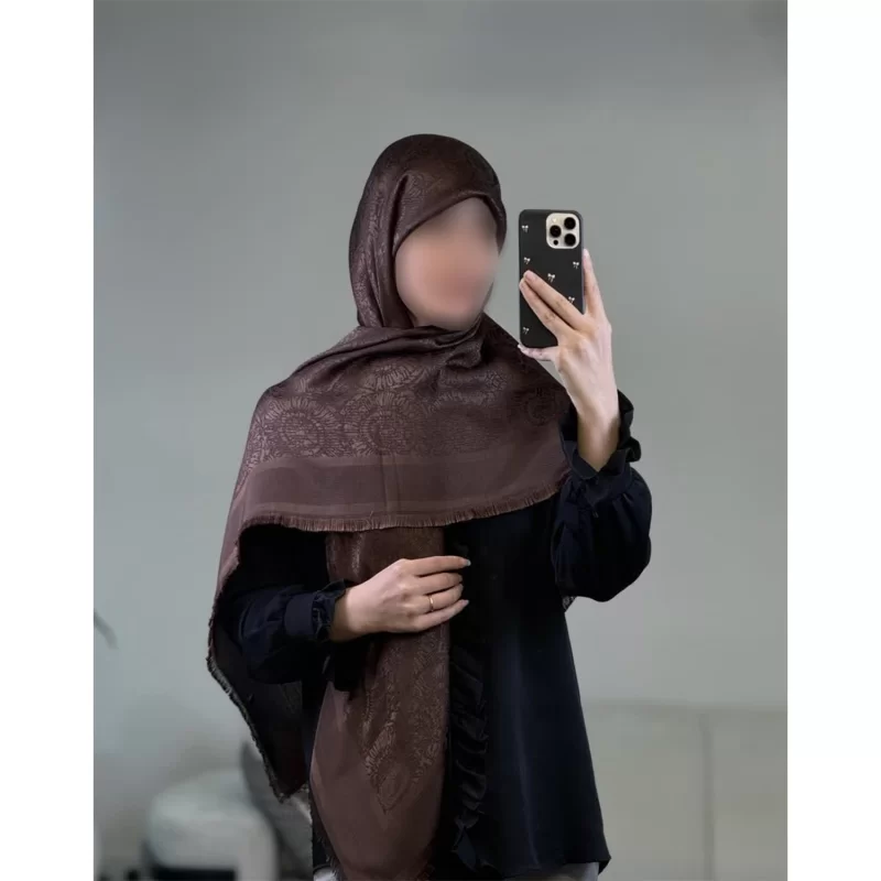 روسری نخ ژاکارد لمه 