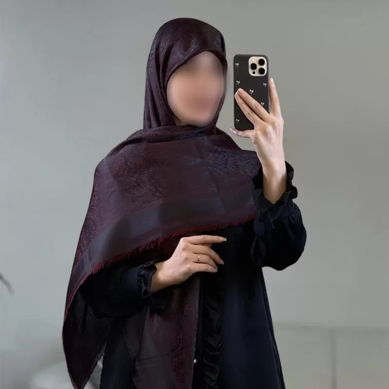 روسری نخ ژاکارد لمه 