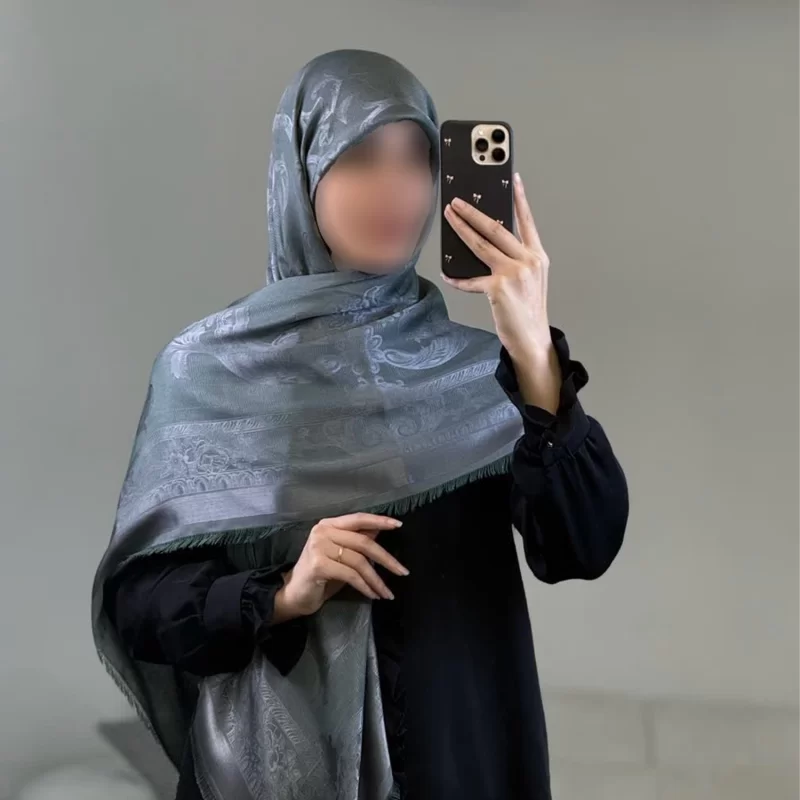 روسری نخ ژاکارد لمه
