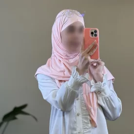 شال کویتی صادراتی صورتی روشن کد 02