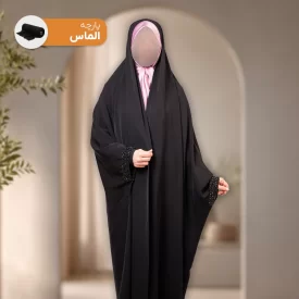 چادر خبرنگاری مشکی جواهردوزی طرح نسیم 2